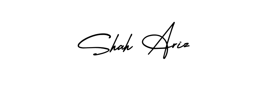 How to make Shah Ariz name signature. Use AmerikaSignatureDemo-Regular style for creating short signs online. This is the latest handwritten sign. Shah Ariz signature style 3 images and pictures png