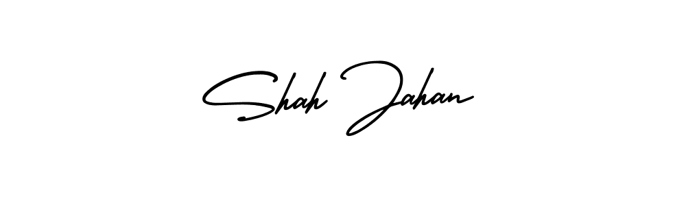 How to make Shah Jahan name signature. Use AmerikaSignatureDemo-Regular style for creating short signs online. This is the latest handwritten sign. Shah Jahan signature style 3 images and pictures png