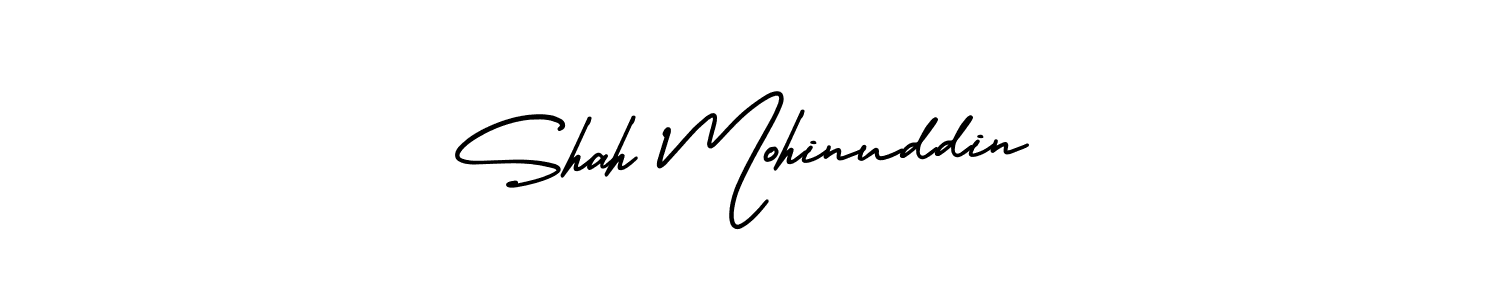 It looks lik you need a new signature style for name Shah Mohinuddin. Design unique handwritten (AmerikaSignatureDemo-Regular) signature with our free signature maker in just a few clicks. Shah Mohinuddin signature style 3 images and pictures png