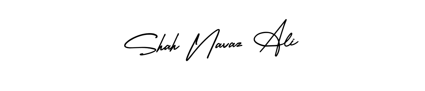 The best way (AmerikaSignatureDemo-Regular) to make a short signature is to pick only two or three words in your name. The name Shah Navaz Ali include a total of six letters. For converting this name. Shah Navaz Ali signature style 3 images and pictures png