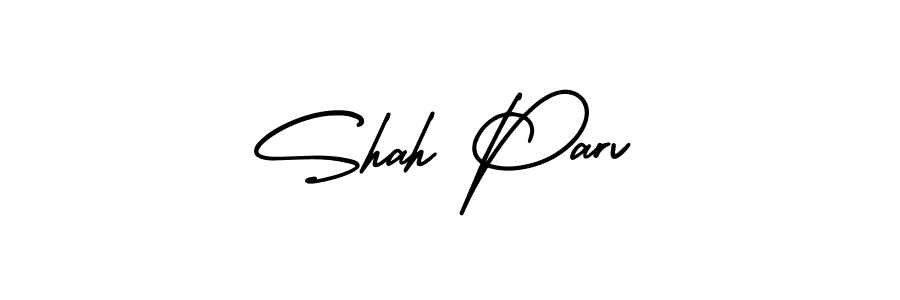 How to Draw Shah Parv signature style? AmerikaSignatureDemo-Regular is a latest design signature styles for name Shah Parv. Shah Parv signature style 3 images and pictures png