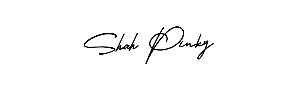 Similarly AmerikaSignatureDemo-Regular is the best handwritten signature design. Signature creator online .You can use it as an online autograph creator for name Shah Pinky. Shah Pinky signature style 3 images and pictures png