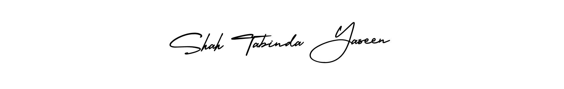 Shah Tabinda Yaseen stylish signature style. Best Handwritten Sign (AmerikaSignatureDemo-Regular) for my name. Handwritten Signature Collection Ideas for my name Shah Tabinda Yaseen. Shah Tabinda Yaseen signature style 3 images and pictures png