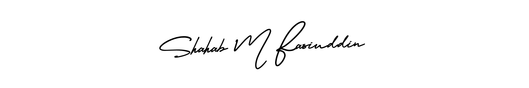 How to Draw Shahab M Fasiuddin signature style? AmerikaSignatureDemo-Regular is a latest design signature styles for name Shahab M Fasiuddin. Shahab M Fasiuddin signature style 3 images and pictures png