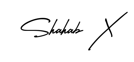 Use a signature maker to create a handwritten signature online. With this signature software, you can design (AmerikaSignatureDemo-Regular) your own signature for name Shahab X. Shahab X signature style 3 images and pictures png