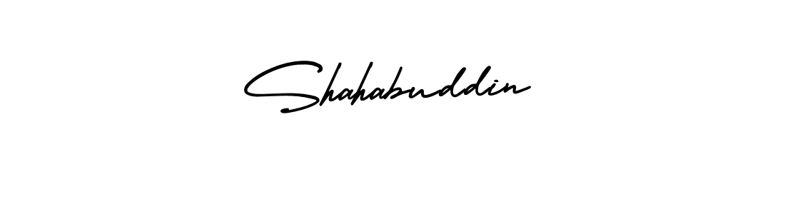 How to make Shahabuddin name signature. Use AmerikaSignatureDemo-Regular style for creating short signs online. This is the latest handwritten sign. Shahabuddin signature style 3 images and pictures png