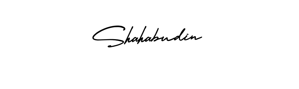 How to make Shahabudin name signature. Use AmerikaSignatureDemo-Regular style for creating short signs online. This is the latest handwritten sign. Shahabudin signature style 3 images and pictures png