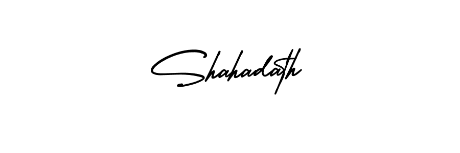 if you are searching for the best signature style for your name Shahadath. so please give up your signature search. here we have designed multiple signature styles  using AmerikaSignatureDemo-Regular. Shahadath signature style 3 images and pictures png