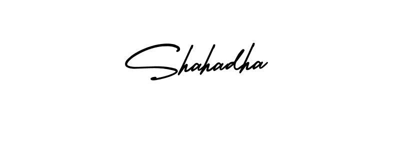 How to make Shahadha signature? AmerikaSignatureDemo-Regular is a professional autograph style. Create handwritten signature for Shahadha name. Shahadha signature style 3 images and pictures png