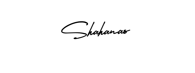 How to make Shahanas signature? AmerikaSignatureDemo-Regular is a professional autograph style. Create handwritten signature for Shahanas name. Shahanas signature style 3 images and pictures png