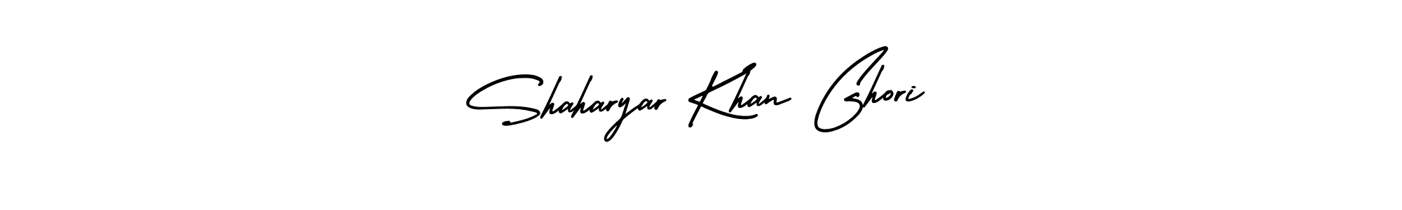You can use this online signature creator to create a handwritten signature for the name Shaharyar Khan Ghori. This is the best online autograph maker. Shaharyar Khan Ghori signature style 3 images and pictures png