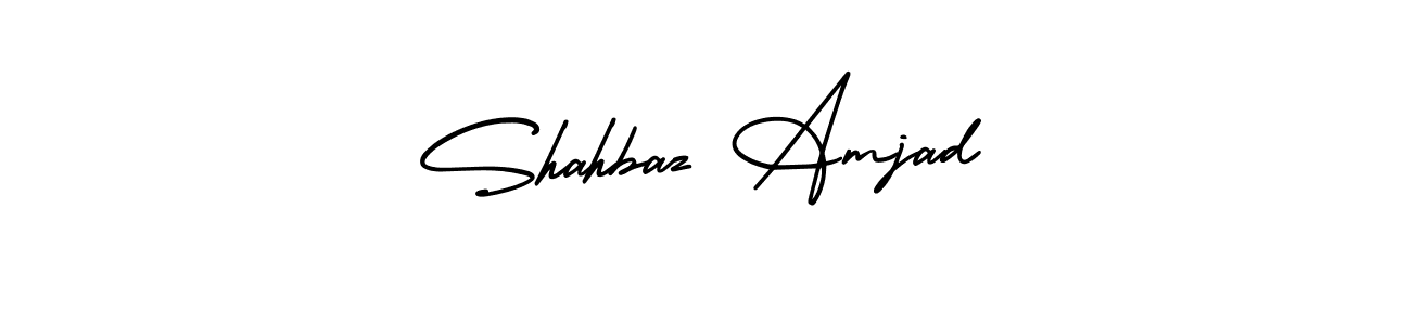 How to make Shahbaz Amjad name signature. Use AmerikaSignatureDemo-Regular style for creating short signs online. This is the latest handwritten sign. Shahbaz Amjad signature style 3 images and pictures png