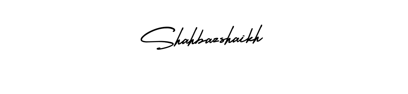 The best way (AmerikaSignatureDemo-Regular) to make a short signature is to pick only two or three words in your name. The name Shahbazshaikh include a total of six letters. For converting this name. Shahbazshaikh signature style 3 images and pictures png