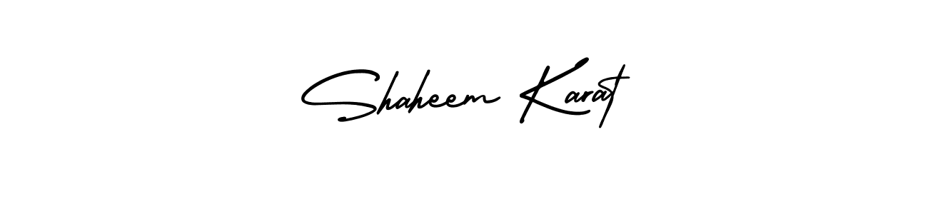 Make a beautiful signature design for name Shaheem Karat. With this signature (AmerikaSignatureDemo-Regular) style, you can create a handwritten signature for free. Shaheem Karat signature style 3 images and pictures png