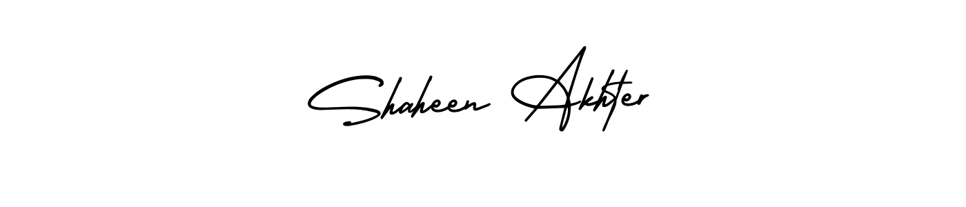 This is the best signature style for the Shaheen Akhter name. Also you like these signature font (AmerikaSignatureDemo-Regular). Mix name signature. Shaheen Akhter signature style 3 images and pictures png