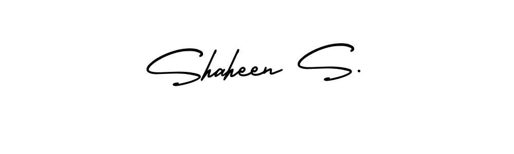 How to Draw Shaheen S. signature style? AmerikaSignatureDemo-Regular is a latest design signature styles for name Shaheen S.. Shaheen S. signature style 3 images and pictures png