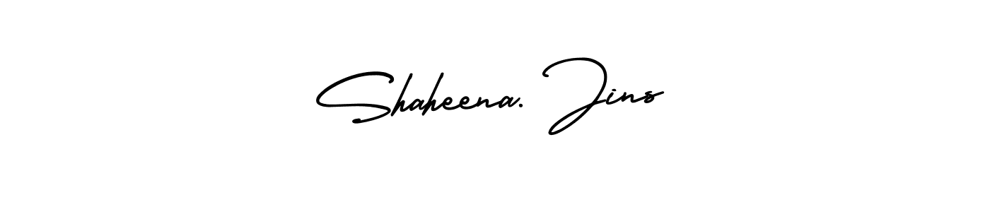 How to make Shaheena. Jins signature? AmerikaSignatureDemo-Regular is a professional autograph style. Create handwritten signature for Shaheena. Jins name. Shaheena. Jins signature style 3 images and pictures png