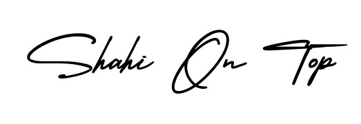 Generate high-definition signature styles for Shahi On Top. The AmerikaSignatureDemo-Regular typeface ensures crisp legibility and sophisticated design. Shahi On Top signature style 3 images and pictures png