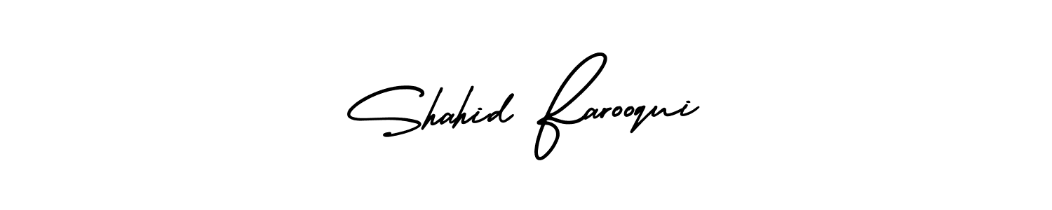 Use a signature maker to create a handwritten signature online. With this signature software, you can design (AmerikaSignatureDemo-Regular) your own signature for name Shahid Farooqui. Shahid Farooqui signature style 3 images and pictures png