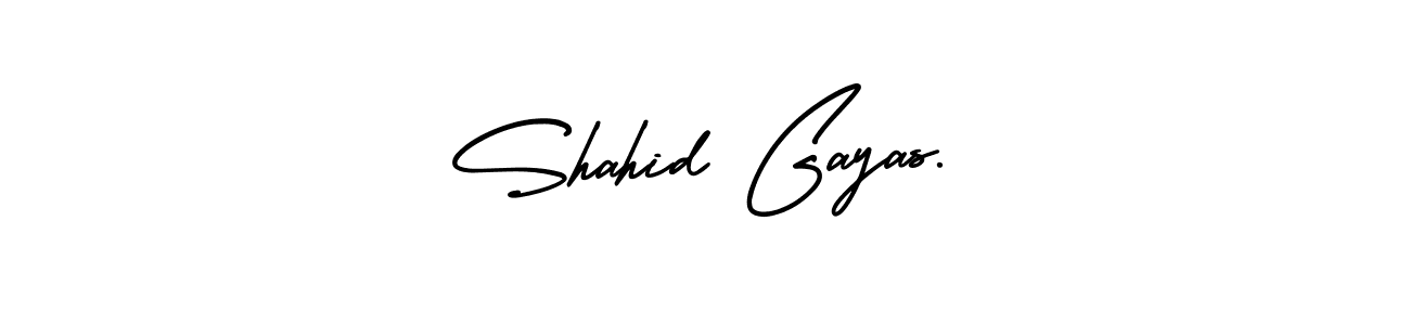 Make a beautiful signature design for name Shahid Gayas.. With this signature (AmerikaSignatureDemo-Regular) style, you can create a handwritten signature for free. Shahid Gayas. signature style 3 images and pictures png