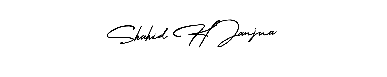 How to make Shahid H Janjua name signature. Use AmerikaSignatureDemo-Regular style for creating short signs online. This is the latest handwritten sign. Shahid H Janjua signature style 3 images and pictures png