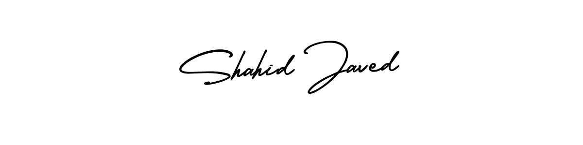 How to make Shahid Javed name signature. Use AmerikaSignatureDemo-Regular style for creating short signs online. This is the latest handwritten sign. Shahid Javed signature style 3 images and pictures png