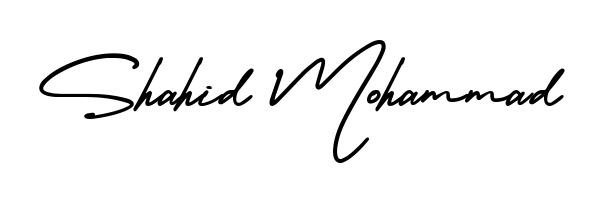 A dynamic signature style for Shahid Mohammad using AmerikaSignatureDemo-Regular script. Designed to look authentic, handwritten, and professional. Shahid Mohammad signature style 3 images and pictures png
