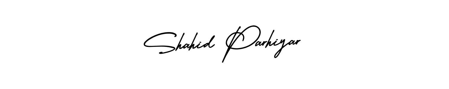 Shahid Parhiyar stylish signature style. Best Handwritten Sign (AmerikaSignatureDemo-Regular) for my name. Handwritten Signature Collection Ideas for my name Shahid Parhiyar. Shahid Parhiyar signature style 3 images and pictures png