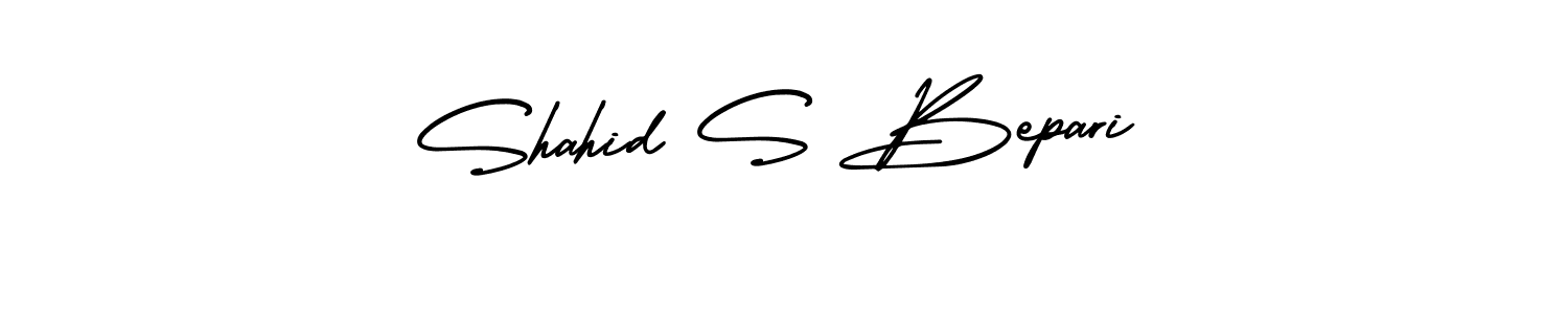 Make a beautiful signature design for name Shahid S Bepari. Use this online signature maker to create a handwritten signature for free. Shahid S Bepari signature style 3 images and pictures png