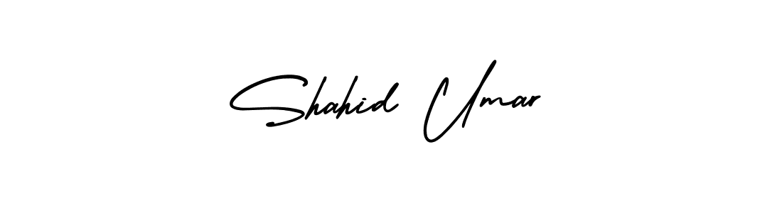 Shahid Umar stylish signature style. Best Handwritten Sign (AmerikaSignatureDemo-Regular) for my name. Handwritten Signature Collection Ideas for my name Shahid Umar. Shahid Umar signature style 3 images and pictures png