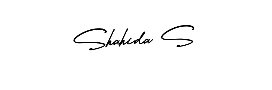 Make a beautiful signature design for name Shahida S. With this signature (AmerikaSignatureDemo-Regular) style, you can create a handwritten signature for free. Shahida S signature style 3 images and pictures png