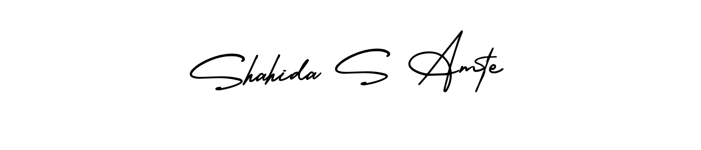 Make a beautiful signature design for name Shahida S Amte. Use this online signature maker to create a handwritten signature for free. Shahida S Amte signature style 3 images and pictures png