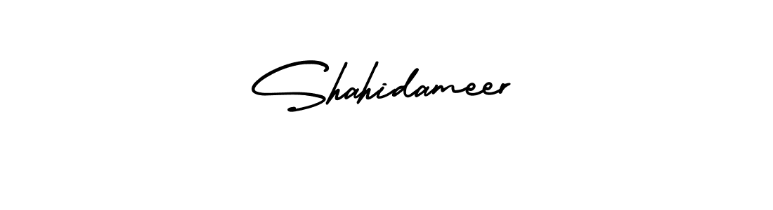 Use a signature maker to create a handwritten signature online. With this signature software, you can design (AmerikaSignatureDemo-Regular) your own signature for name Shahidameer. Shahidameer signature style 3 images and pictures png