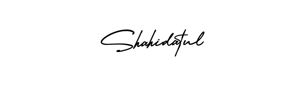 How to make Shahidatul signature? AmerikaSignatureDemo-Regular is a professional autograph style. Create handwritten signature for Shahidatul name. Shahidatul signature style 3 images and pictures png