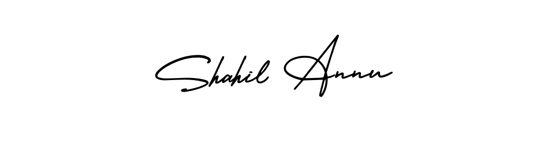 Use a signature maker to create a handwritten signature online. With this signature software, you can design (AmerikaSignatureDemo-Regular) your own signature for name Shahil Annu. Shahil Annu signature style 3 images and pictures png