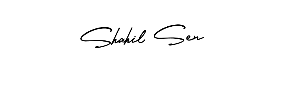 You can use this online signature creator to create a handwritten signature for the name Shahil Sen. This is the best online autograph maker. Shahil Sen signature style 3 images and pictures png