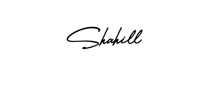 How to Draw Shahill signature style? AmerikaSignatureDemo-Regular is a latest design signature styles for name Shahill. Shahill signature style 3 images and pictures png