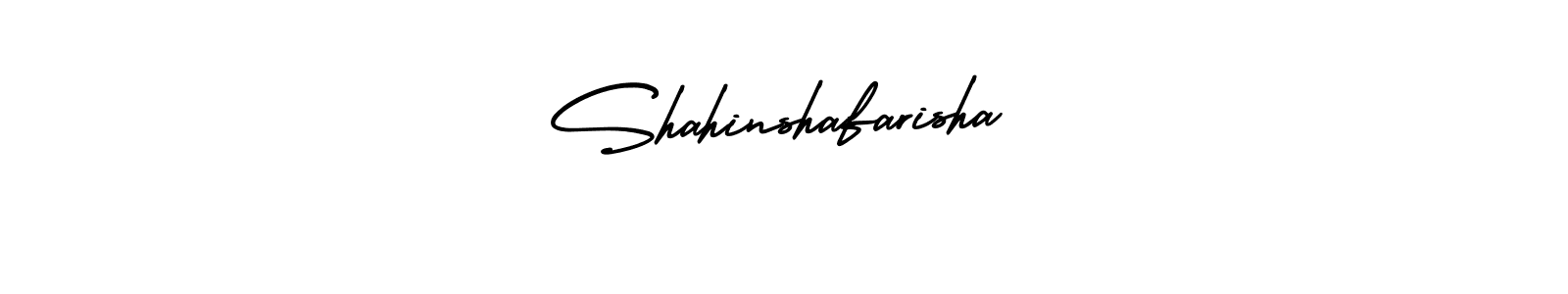 How to make Shahinshafarisha signature? AmerikaSignatureDemo-Regular is a professional autograph style. Create handwritten signature for Shahinshafarisha name. Shahinshafarisha signature style 3 images and pictures png