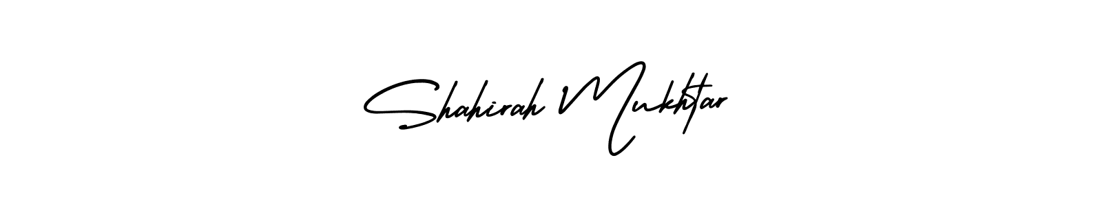 It looks lik you need a new signature style for name Shahirah Mukhtar. Design unique handwritten (AmerikaSignatureDemo-Regular) signature with our free signature maker in just a few clicks. Shahirah Mukhtar signature style 3 images and pictures png