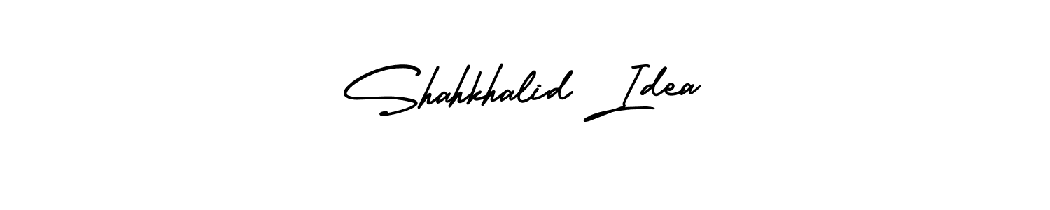 How to Draw Shahkhalid Idea signature style? AmerikaSignatureDemo-Regular is a latest design signature styles for name Shahkhalid Idea. Shahkhalid Idea signature style 3 images and pictures png