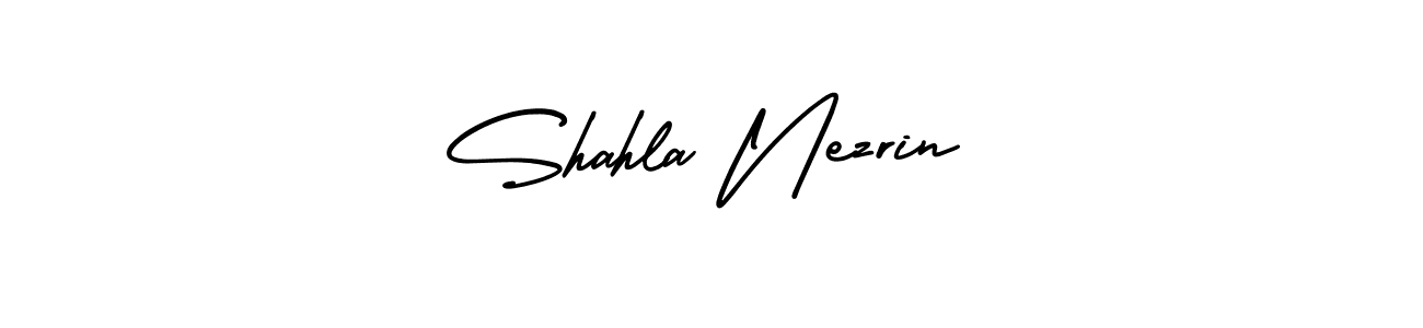 Design your own signature with our free online signature maker. With this signature software, you can create a handwritten (AmerikaSignatureDemo-Regular) signature for name Shahla Nezrin. Shahla Nezrin signature style 3 images and pictures png