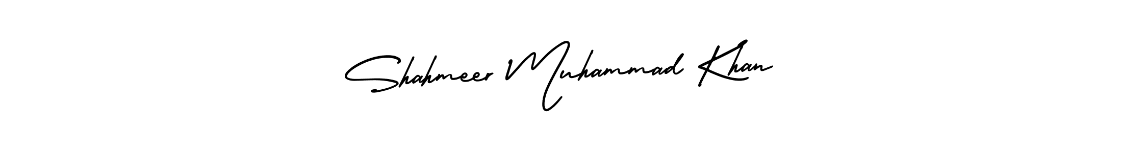 How to make Shahmeer Muhammad Khan name signature. Use AmerikaSignatureDemo-Regular style for creating short signs online. This is the latest handwritten sign. Shahmeer Muhammad Khan signature style 3 images and pictures png