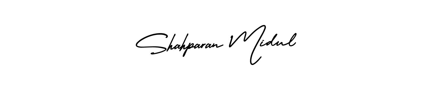 How to Draw Shahparan Midul signature style? AmerikaSignatureDemo-Regular is a latest design signature styles for name Shahparan Midul. Shahparan Midul signature style 3 images and pictures png