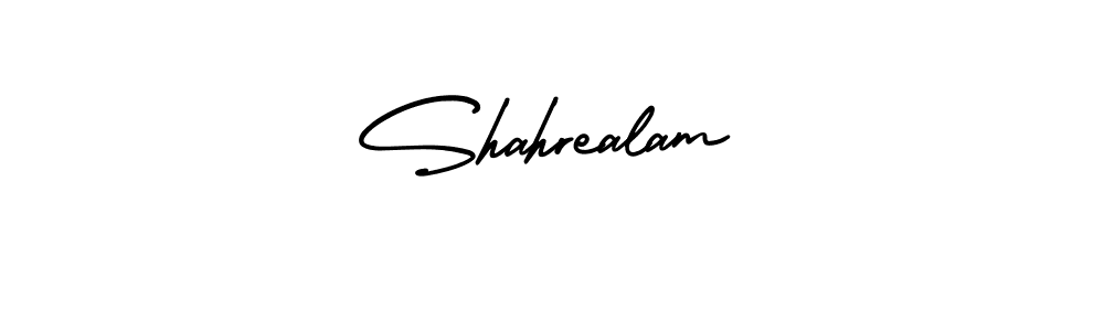 Create a beautiful signature design for name Shahrealam. With this signature (AmerikaSignatureDemo-Regular) fonts, you can make a handwritten signature for free. Shahrealam signature style 3 images and pictures png