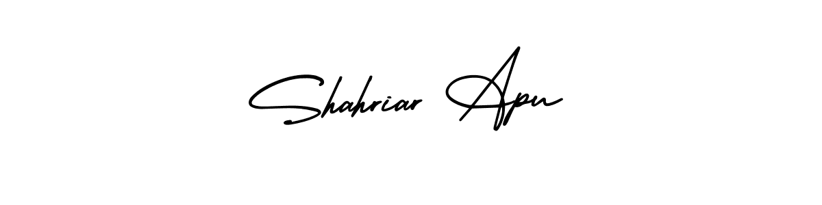 How to make Shahriar Apu signature? AmerikaSignatureDemo-Regular is a professional autograph style. Create handwritten signature for Shahriar Apu name. Shahriar Apu signature style 3 images and pictures png