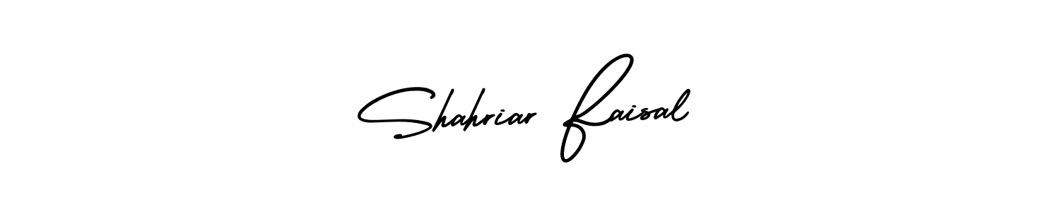 Create a beautiful signature design for name Shahriar Faisal. With this signature (AmerikaSignatureDemo-Regular) fonts, you can make a handwritten signature for free. Shahriar Faisal signature style 3 images and pictures png