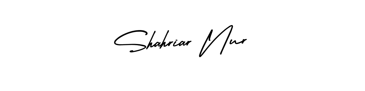 Use a signature maker to create a handwritten signature online. With this signature software, you can design (AmerikaSignatureDemo-Regular) your own signature for name Shahriar Nur. Shahriar Nur signature style 3 images and pictures png