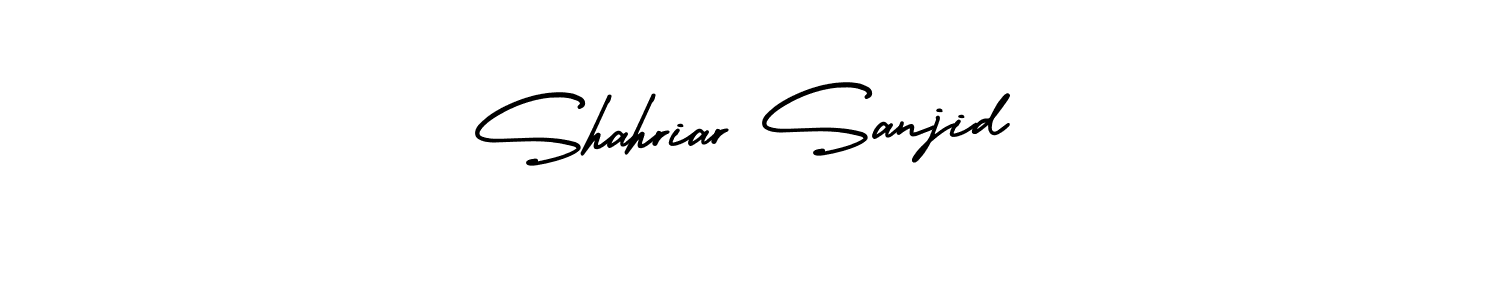 How to Draw Shahriar Sanjid signature style? AmerikaSignatureDemo-Regular is a latest design signature styles for name Shahriar Sanjid. Shahriar Sanjid signature style 3 images and pictures png