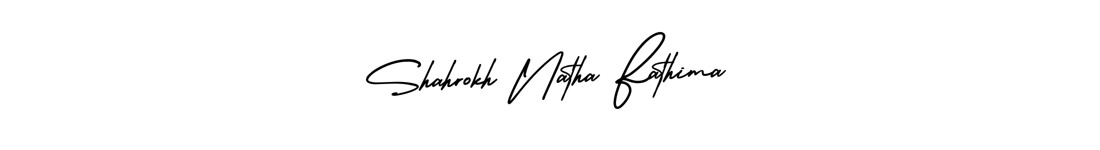 Also we have Shahrokh Natha Fathima name is the best signature style. Create professional handwritten signature collection using AmerikaSignatureDemo-Regular autograph style. Shahrokh Natha Fathima signature style 3 images and pictures png