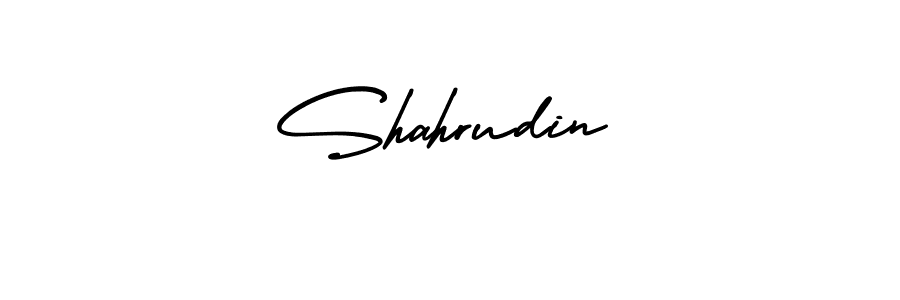 Use a signature maker to create a handwritten signature online. With this signature software, you can design (AmerikaSignatureDemo-Regular) your own signature for name Shahrudin. Shahrudin signature style 3 images and pictures png
